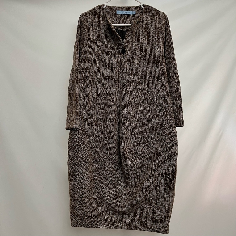 Chic Long Sleeve Tweed Dress